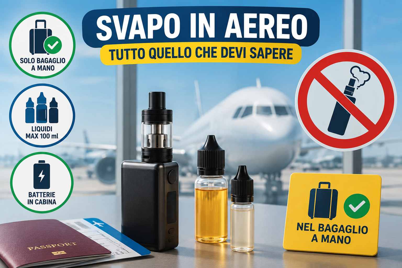 Svapo in aereo: guida completa per viaggiare con la sigaretta elettronica senza problemi